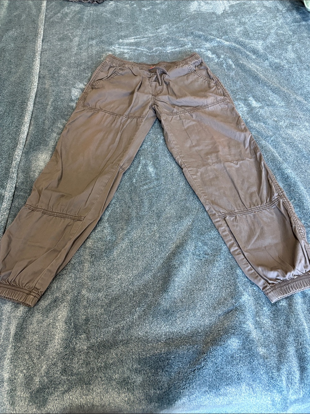 UNIONBAY Brown Kids Cargo Joggers with Elastic Cuffs
